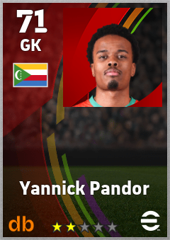 Yannick Pandor — GK, OVR 71, MAX 71