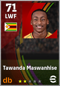 Tawanda Maswanhise — LWF, OVR 71, MAX 71