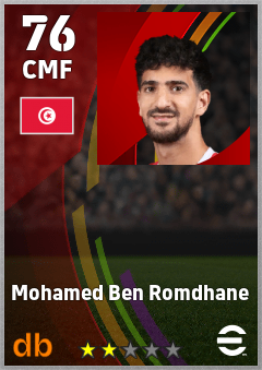 Mohamed Ben Romdhane — CMF, OVR 76, MAX 76