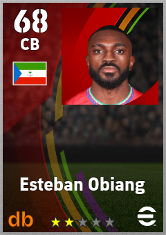Esteban Obiang — CB, OVR 68, MAX 68