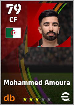 Mohammed Amoura — CF, OVR 79, MAX 79