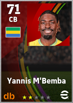 Yannis M'Bemba — CB, OVR 71, MAX 71