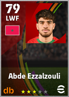 Abde Ezzalzouli — LWF, OVR 79, MAX 79
