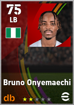 Bruno Onyemaechi — LB, OVR 75, MAX 75