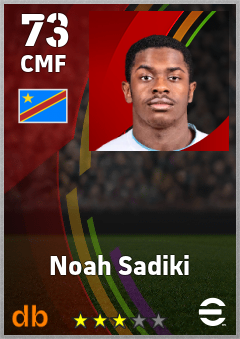 Noah Sadiki eFootball player card