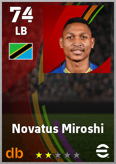 Novatus Miroshi — LB, OVR 74, MAX 74