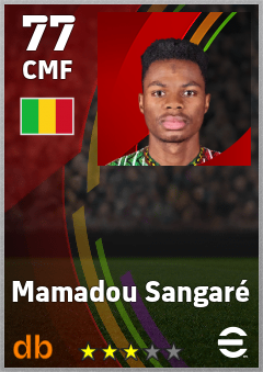 Mamadou Sangaré — CMF, OVR 77, MAX 77