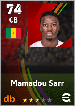 Mamadou Sarr eFootball player card