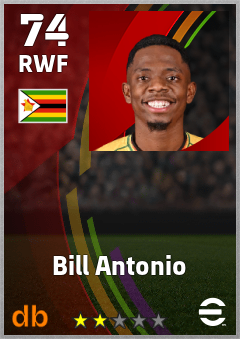 Bill Antonio — RWF, OVR 74, MAX 74