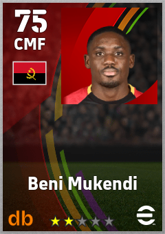 Beni Mukendi — CMF, OVR 75, MAX 75