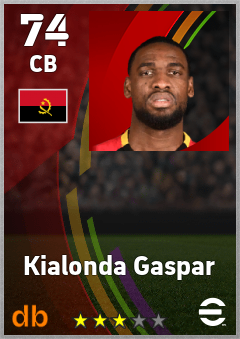 Kialonda Gaspar — CB, OVR 74, MAX 74