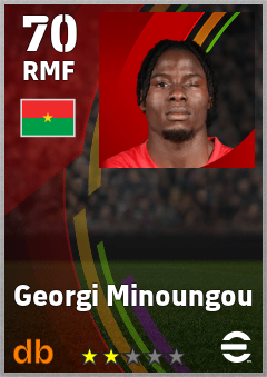 Georgi Minoungou — RMF, OVR 70, MAX 70