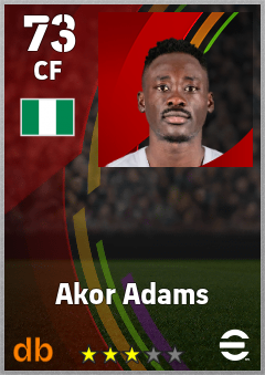 Akor Adams eFootball player card