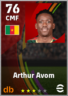 Arthur Avom — CMF, OVR 76, MAX 76
