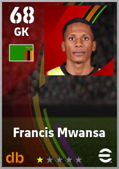 Francis Mwansa — GK, OVR 68, MAX 68