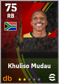 Khuliso Mudau — RB, OVR 75, MAX 75