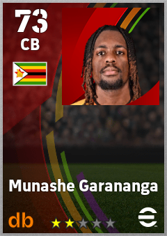 Munashe Garananga — CB, OVR 73, MAX 73