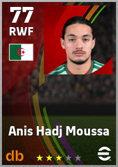 Anis Hadj Moussa — RWF, OVR 77, MAX 77