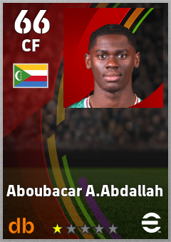 Aboubacar A.Abdallah — CF, OVR 66, MAX 66