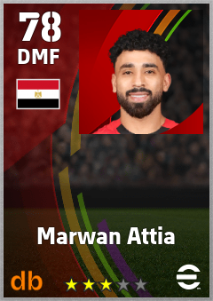Marwan Attia — DMF, OVR 78, MAX 78