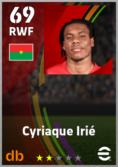 Cyriaque Irié — RWF, OVR 69, MAX 69