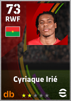 Cyriaque Irié — RWF, OVR 73, MAX 73