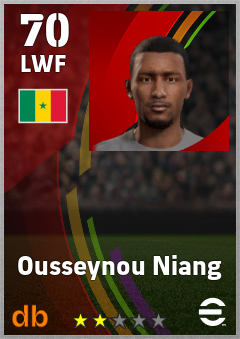 Ousseynou Niang — LWF, OVR 70, MAX 70