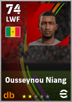 Ousseynou Niang — LWF, OVR 74, MAX 74