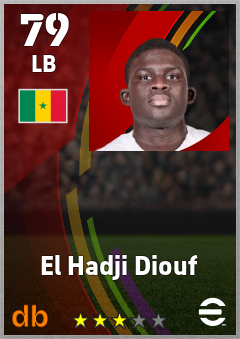 El Hadji Diouf — LB, OVR 79, MAX 79