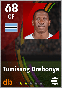 Tumisang Orebonye — CF, OVR 68, MAX 68