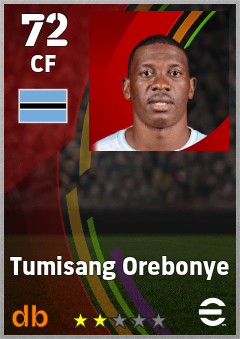 Tumisang Orebonye — CF, OVR 72, MAX 72
