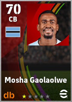 Mosha Gaolaolwe — CB, OVR 70, MAX 70