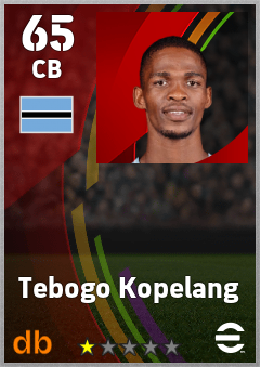 Tebogo Kopelang eFootball player card