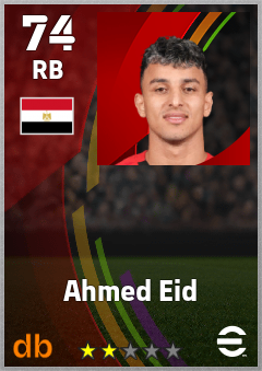 Ahmed Eid — RB, OVR 74, MAX 74