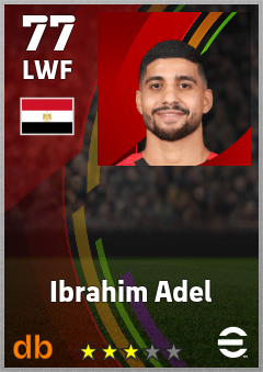 Ibrahim Adel — LWF, OVR 77, MAX 77