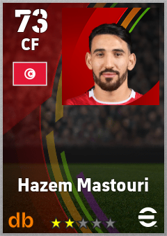 Hazem Mastouri — CF, OVR 73, MAX 73
