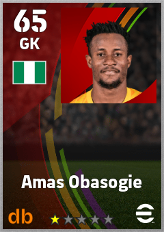 Amas Obasogie eFootball player card