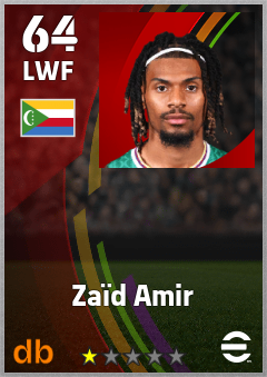 Zaïd Amir — LWF, OVR 64, MAX 64
