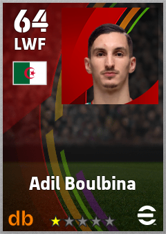 Adil Boulbina eFootball player card