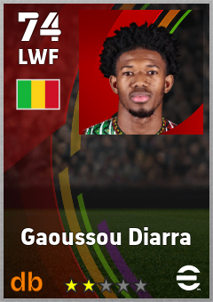 Gaoussou Diarra — LWF, OVR 74, MAX 74