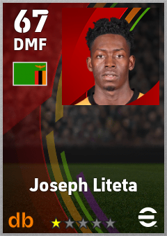 Joseph Liteta — DMF, OVR 67, MAX 67