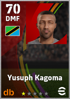 Yusuph Kagoma — DMF, OVR 70, MAX 70