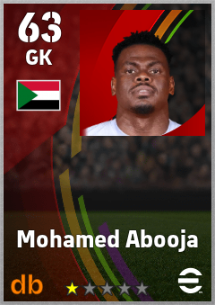Mohamed Abooja — GK, OVR 63, MAX 63