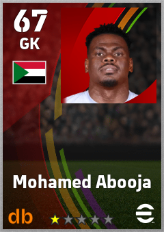 Mohamed Abooja — GK, OVR 67, MAX 67