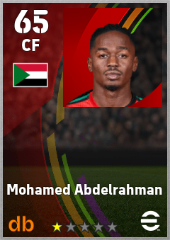 Mohamed Abdelrahman — CF, OVR 65, MAX 65