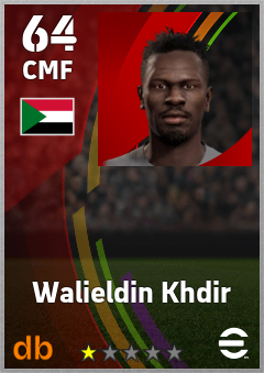 Walieldin Khdir — CMF, OVR 64, MAX 64