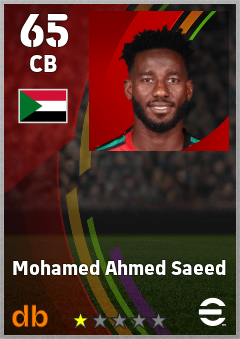 Mohamed Ahmed Saeed — CB, OVR 65, MAX 65