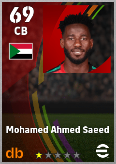 Mohamed Ahmed Saeed — CB, OVR 69, MAX 69