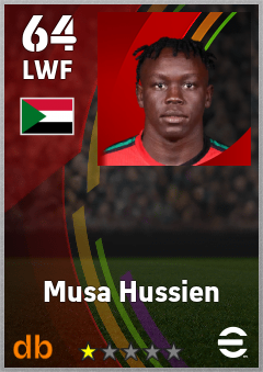 Musa Hussien — LWF, OVR 64, MAX 64