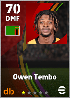 Owen Tembo — DMF, OVR 70, MAX 70
